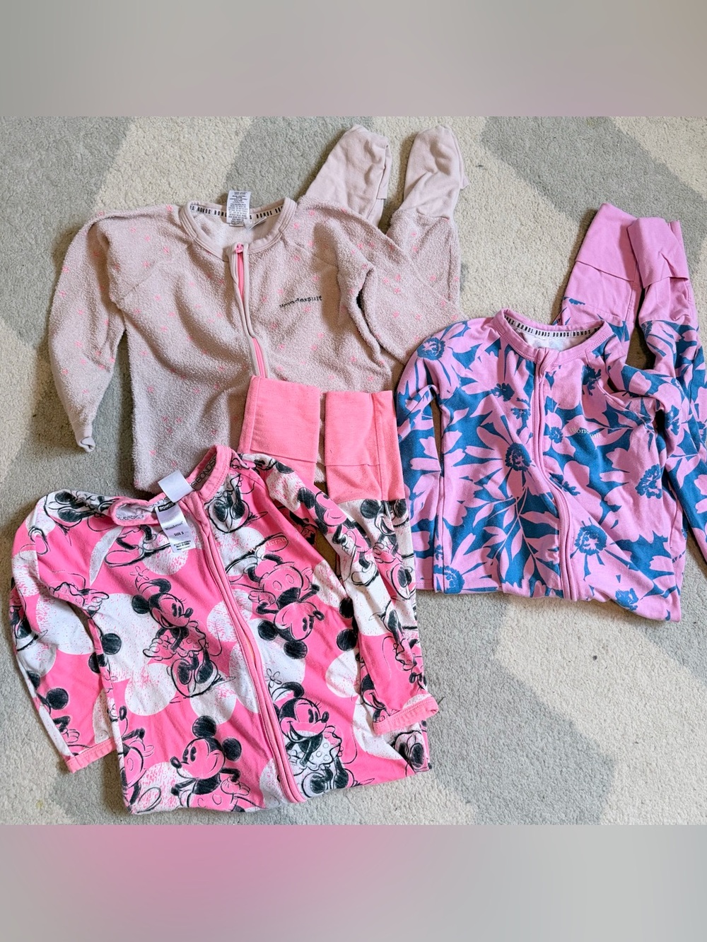 Bonds Pink Minnie Mouse Zipper Wondersuit